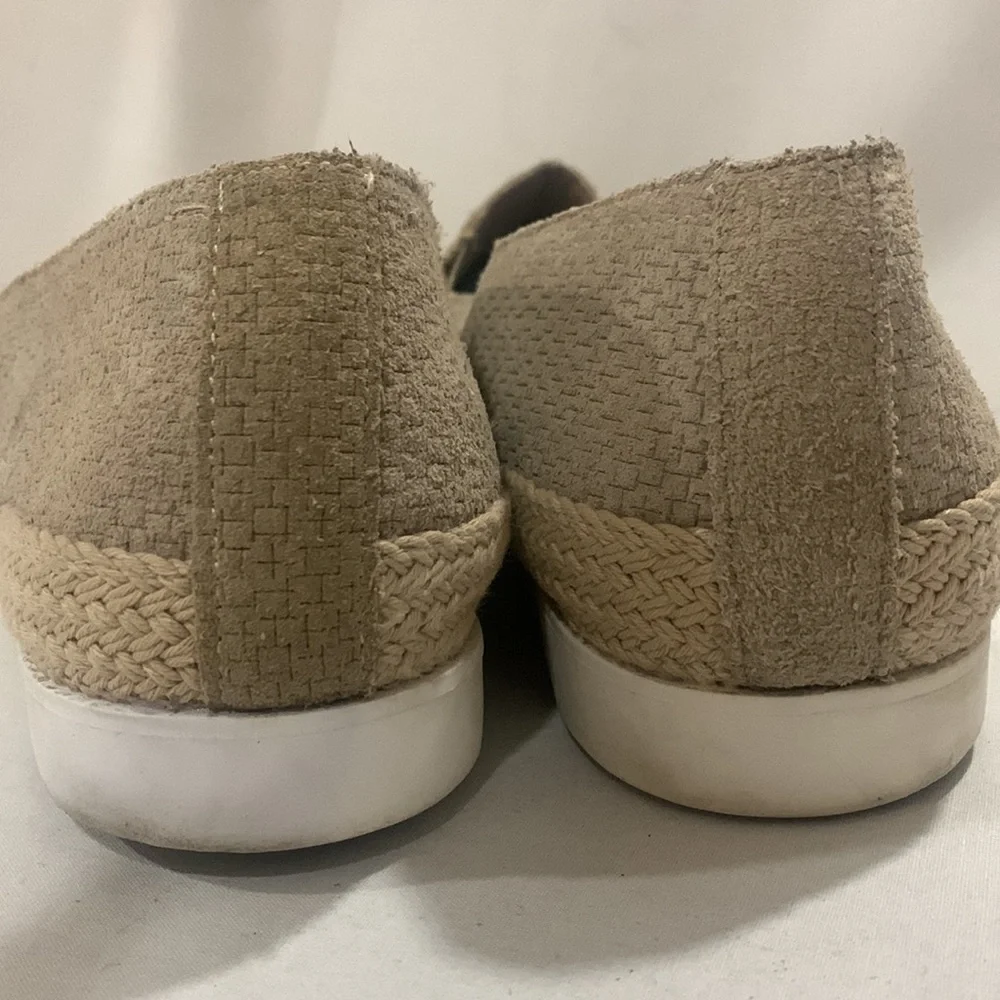 DONALD J. PLINER Nubuck Suede Basketweave Espadrille Flat Slip On Sneakers